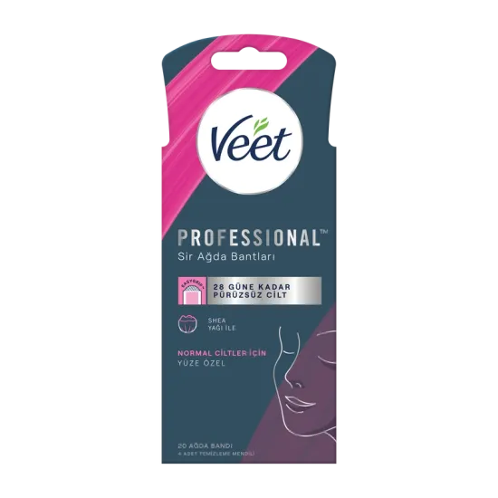 Veet Professional 20'li Yüz Ağda Bandı Normal Ciltler