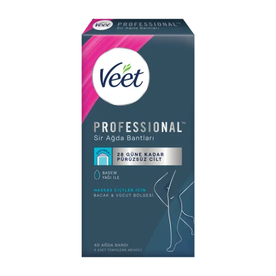 Veet Professional 40'lı Bacak&Vücut Ağda Bandı Hassas Ciltler