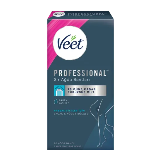 Veet Professional 20'li Bacak&Vücut Ağda Bandı Hassas Ciltler