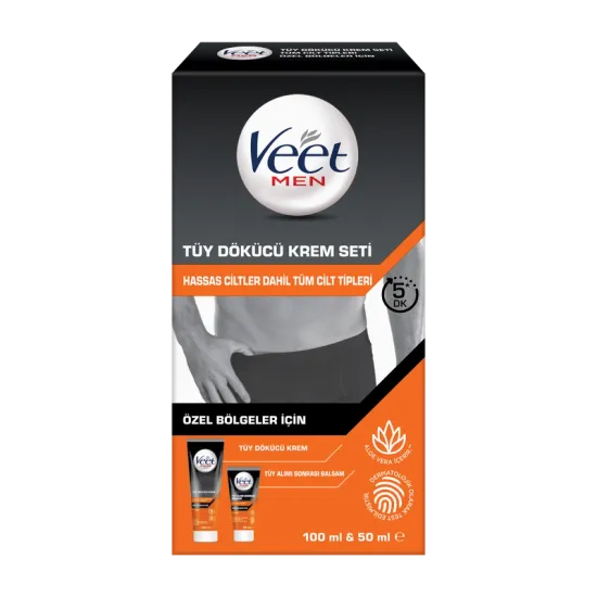 Veet Men Özel Bölgeler İçin Tüy Dökücü Krem Seti